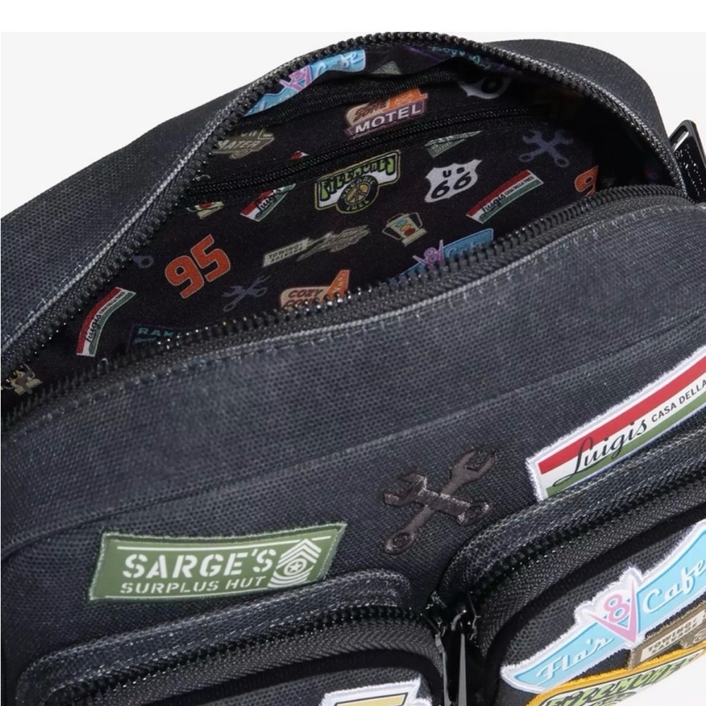 Loungefly Disney Pixar Cars Radiator Springs Patches Crossbody - Picture 4 of 6